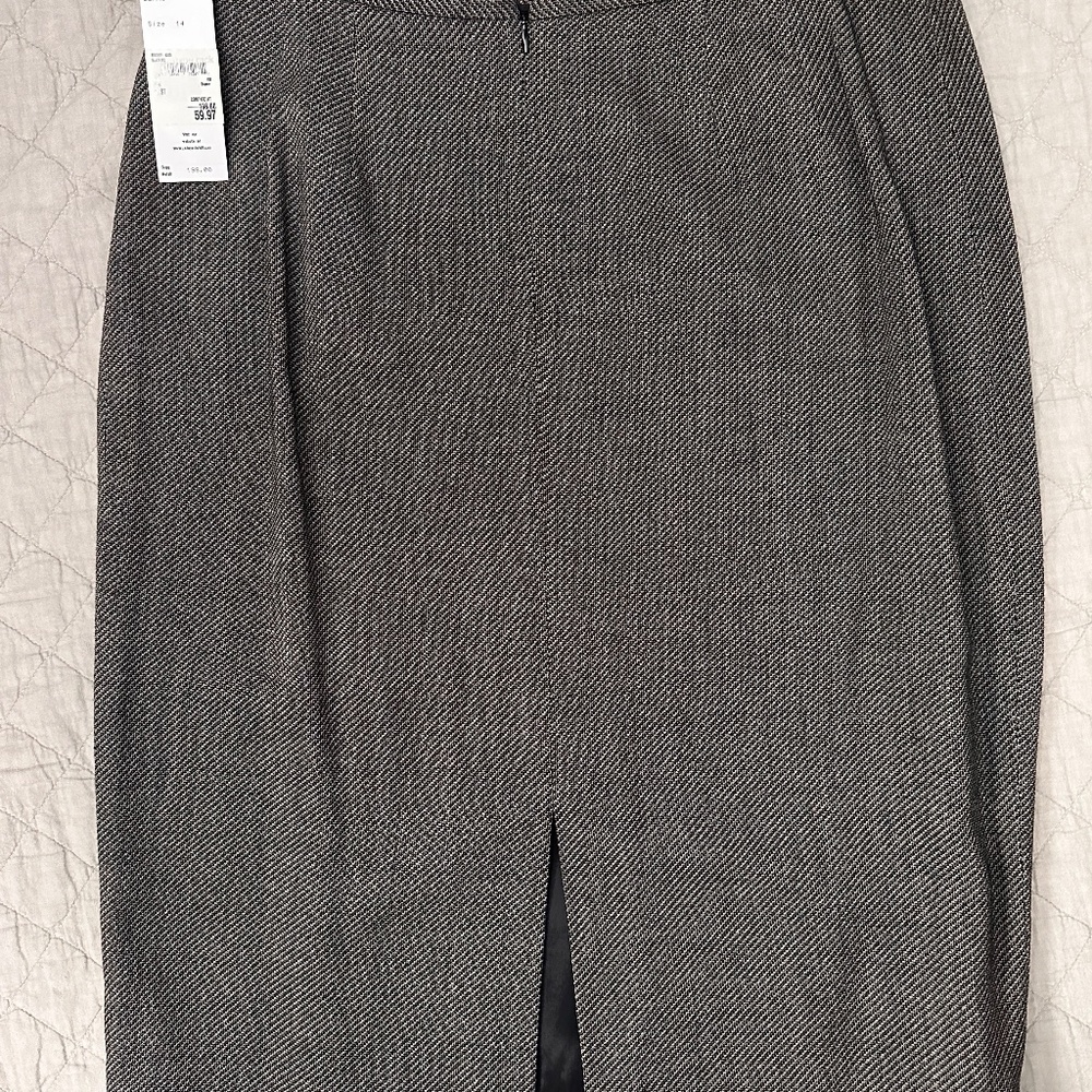 Lafayette 148 New York Heathered Gray Pencil Skirt